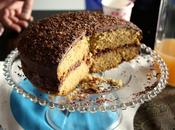 Victoria sponge cake, ganache chocolat
