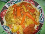 Couscous marocain d'orge poulet légumes