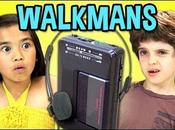 Réactions d’enfants découvrent walkman