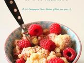 Crumble fraises rhubarbe sans gluten, lait, oeufs, soja-