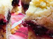 Bouchées cassis Blackcurrant crumble traybake