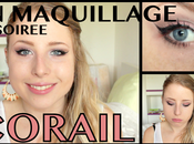 maquillage corail assez prononcé Make