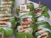 Brochettes dindes marinées pois gourmands