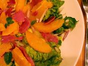 Salade d'orange magret séché