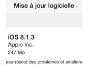 8.1.3 disponible iPhone, iPad iPod Touch