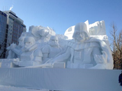 Sculpture géante Dark Vador glace Japon
