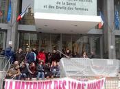 défenseurs maternité Lilas tentent action coup poing