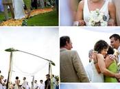 Mariage bambou ombrelles: très naturel