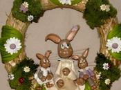 Couronne avec famille Lapin porcelaine froide