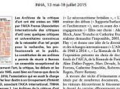 Université Rennes FRAC Bretagne exposition archives critique d’art