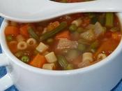 Soupe minestrone pâtes petits légumes