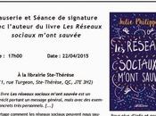Invitation pour causerie librairie Ste-Thérèse #LesRéseauxSociauxMontSauvée