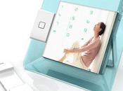 Concept téléphone pour maison avec cadre photo numérique