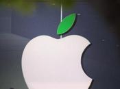 vert dans logo Apple pour journée terre