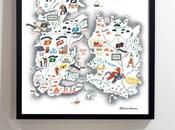carte Game Thrones l’artiste Antoine Corbineau