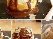 Profiteroles chocolat, crème glacée vanille maison