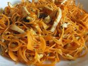 Spaghetti carottes Hanout, coriandre fraîche huile d'argan