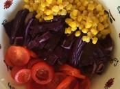 Salade quinoa Chou Rouge Maïs Tomates