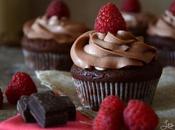 Cupcakes chocolat-framboise Topping Mascarpone/Chocolat
