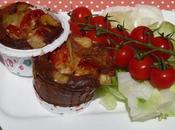 Muffins tomates cerises, oignons rouges parmesan