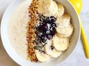 Porridge vegan amande-banane-cranberries