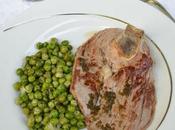 Gigot d'agneau plancha petits pois sauce menthe