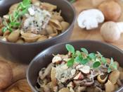 Gratin pâtes sans gluten noisettes champignons