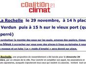 Marche pour climat dimanche novembre Rochelle: place Verdun autour Vieux port chaîne humaine