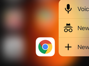 Chrome iPhone ajoute raccourcis Touch