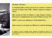 Fondation Rainer Maria RILKE Messe souvenir Décembre 2015 Veyras