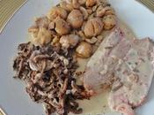 Cuisse dinde girolles marrons, sauce crémeuse Crémant d'Alsace