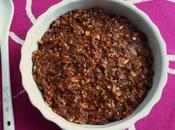 dessert protéiné pomme pruneau chocolat muesli (diététique, sans sucre oeuf beurre riche fibres)