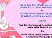 Menu Saint Valentin L'Organdi Samedi Février