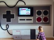 conçu console géante guise d’habillage mural