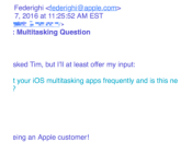 Apple déconseille quitter applications multitâche