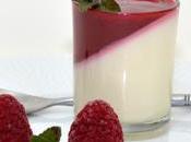 Panna Cotta vanillée coulis framboises.