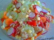 Salade boulgour, quinoa, carotte, radis, concombre comté