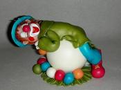 Clown endormi porcelaine froide