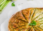 Quiche printanière asperges, fèves, petits pois émietté maquereau bas)