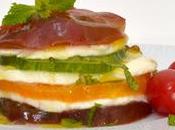 Millefeuille tomates d’Antan, mozzarella huile d’olive goût Intense.