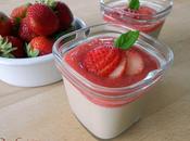 Panacotta lait soja coulis fraises