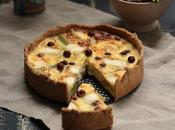 Quiche (sans crème poireaux chèvre noisettes (pâte complète