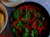 Tofu pommes terre four avec sauce chou-fleur poivrons grillés