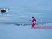 Quand drone géant tracte snowboarder