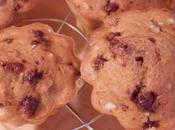 Muffins courge Butternut, lait châtaigne maison, noisettes pépites chocolat