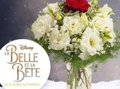 Interflora partenaire film Disney belle bête" présente bouquet ÉTERNELLE