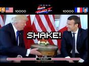 Trump saga poignées main mode Street Fighter