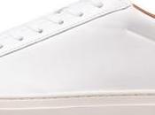 sneakers blanches cuir pour Hommes