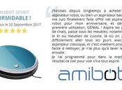 Avis clients Margaux trouve robot-aspirateur AMIBOT Spirit "Formidable
