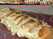 Baguette garnie saumon tomate mozza